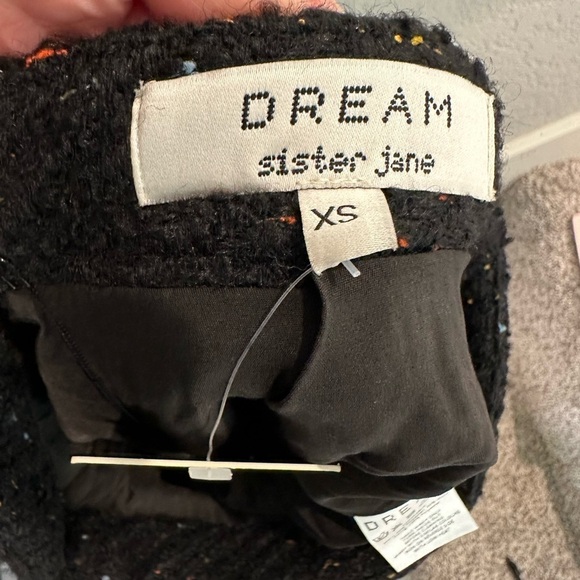 SISTER JANE ZOYA TWEED MINI SKIRT IN COAL BLACK FLORAL - Picture 7 of 15